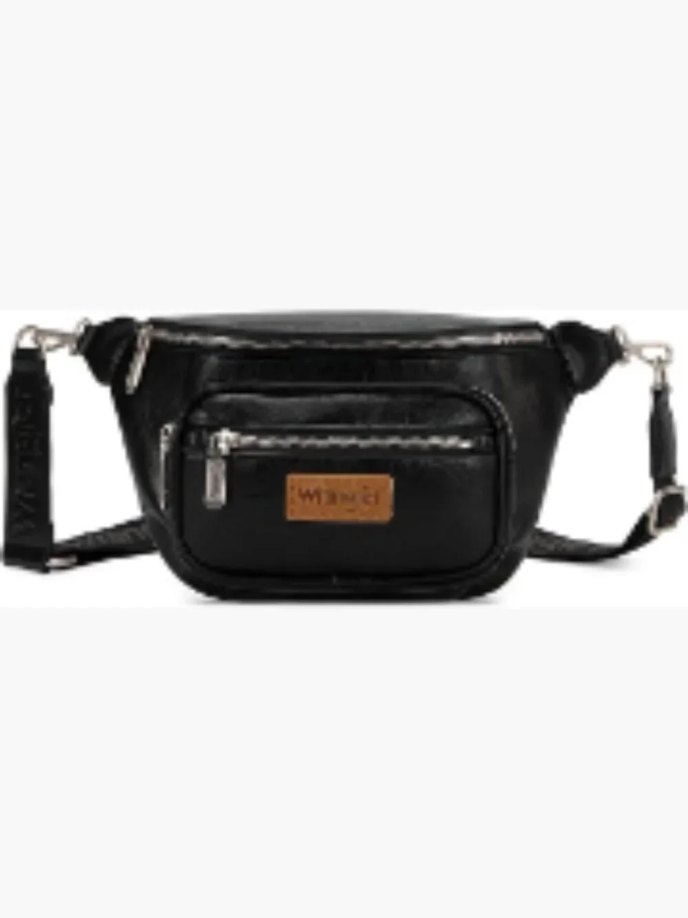 Wrangler Faux Leather Fanny Pack Crossbody Belt Bag Multi Zippered Pockets